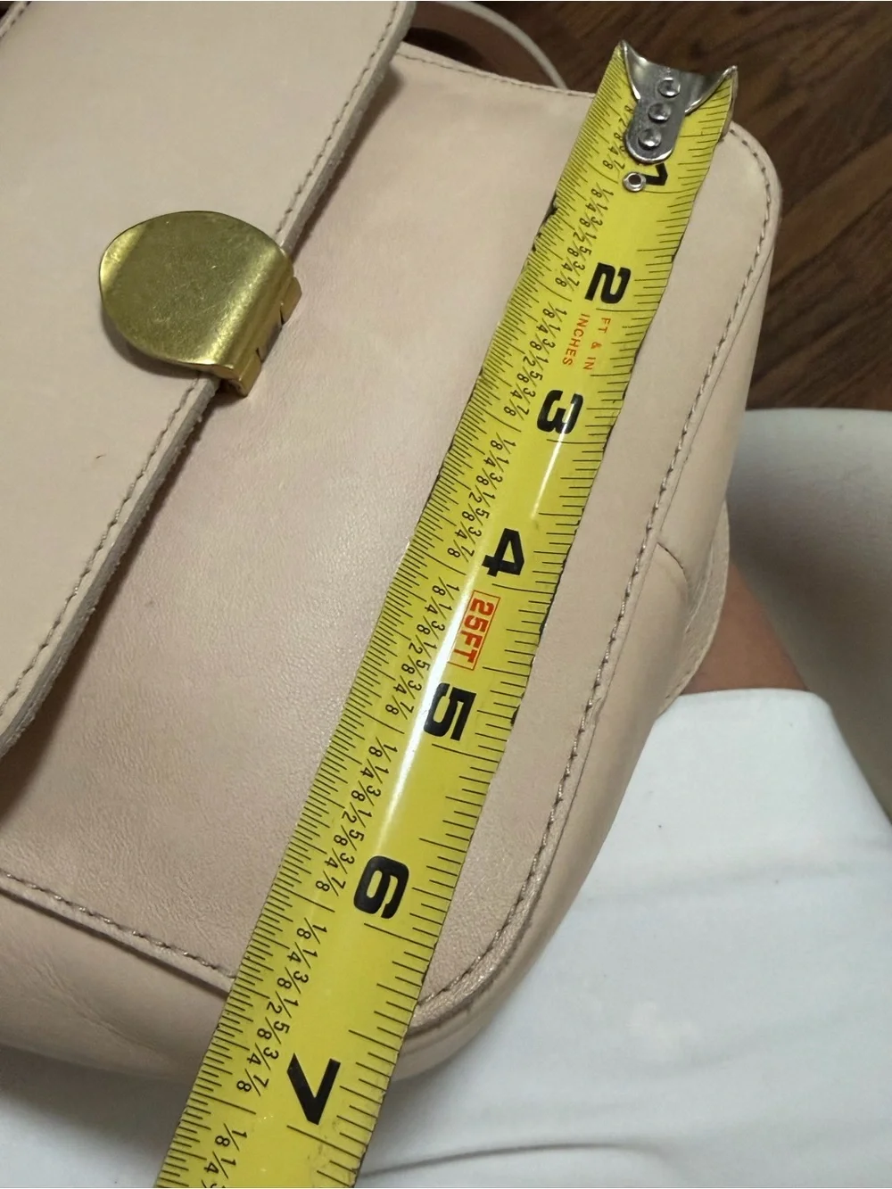Madewell Cream Mini Top-Handle Crossbody